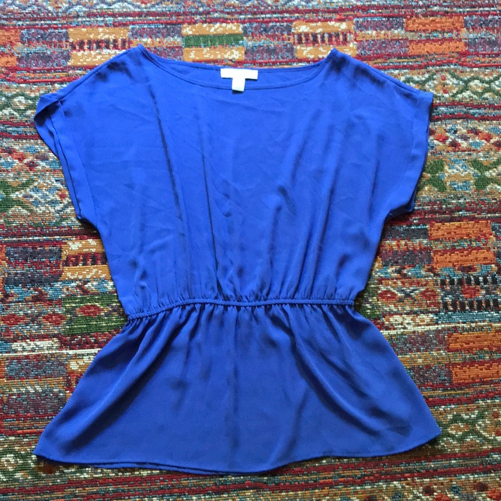Blue blouse top